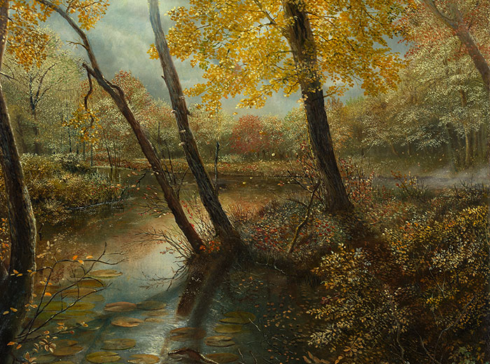 Autumn landscape - 50x60 - Tempera on panel